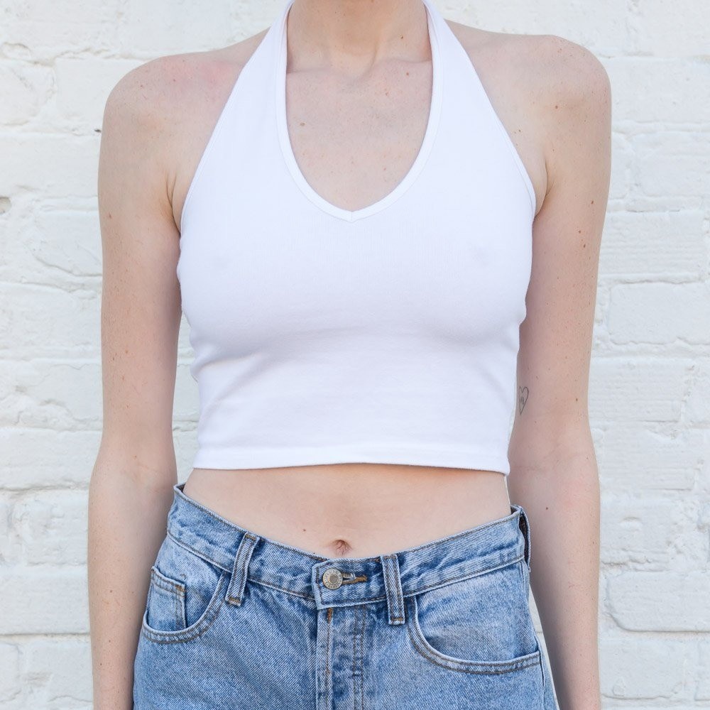 Brandy Melville White Halter Top